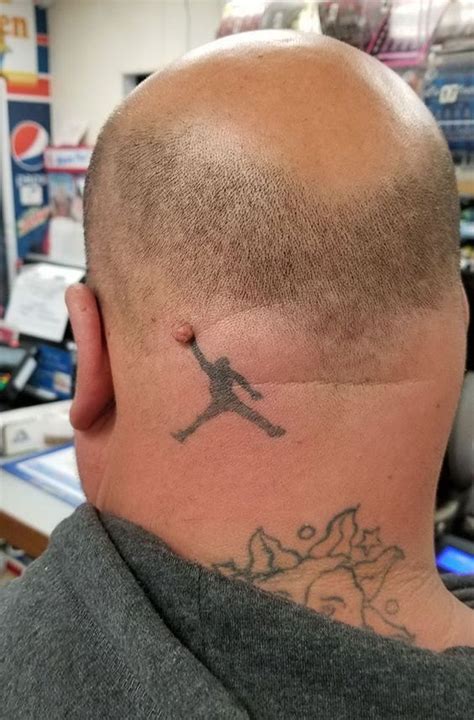 Air Jordan Tattoo Using A Birth Mark