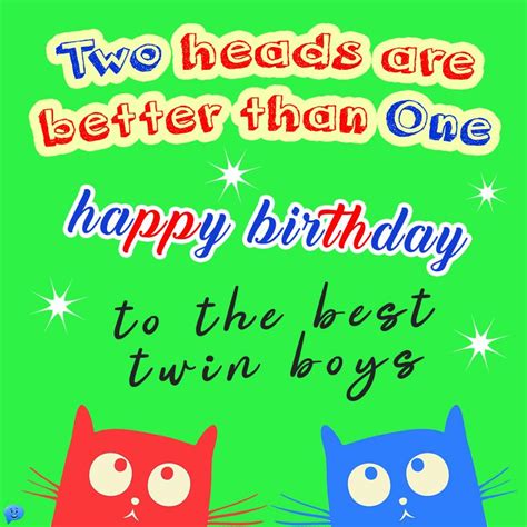 Birthday Wishes For Twins Messages