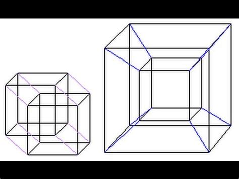 Como Dibujar Un Cubo De Dimensiones Hipercubo Teseracto Youtube
