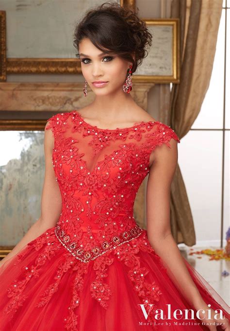 Where can i buy a quinceanera wedding dress? Cap Sleeve Lace Quinceanera Dress by Mori Lee Valencia ...