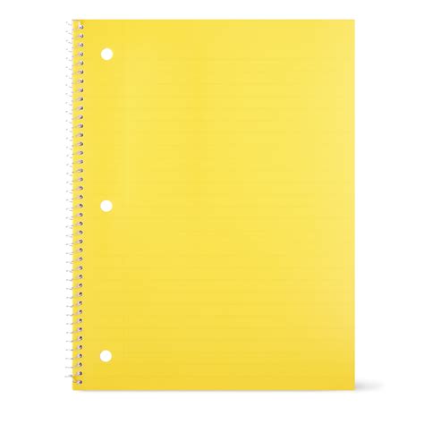 Pen Gear 1 Subject Notebook Wide Ruled 80 Sheets Yellow