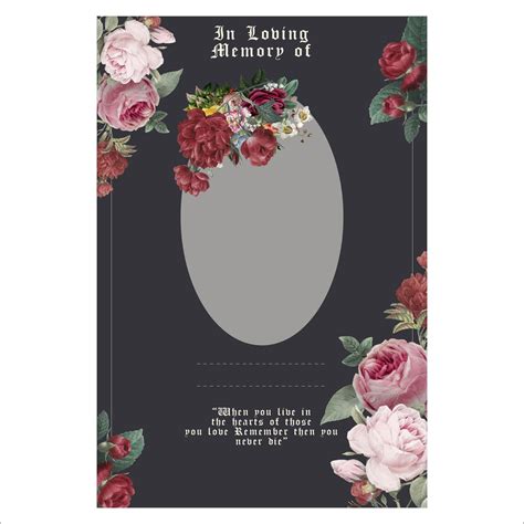 10 Best Printable Memorial Card Templates Pdf For Free At Printablee