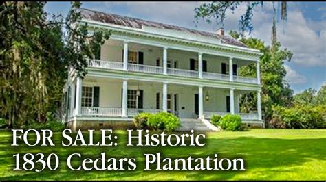 For Sale Historic 1830 Cedars Plantation Natchez Ms Youtube