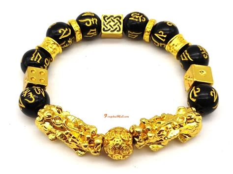 Golden Pair Piyao Bracelet For Windfall Luck