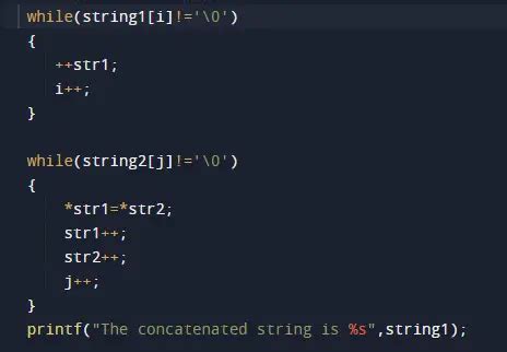 C Program To Concatenate Two Strings Using Pointers W Adda
