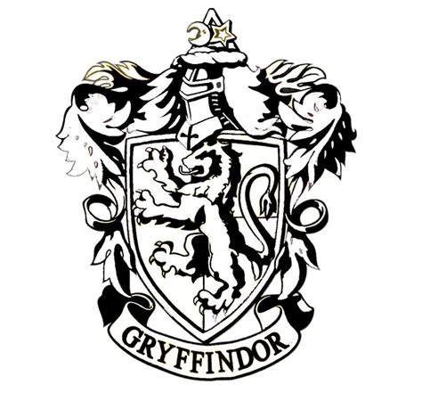 Gryffindor House Crest Gryffindor Crest Harry Potter Coloring Pages