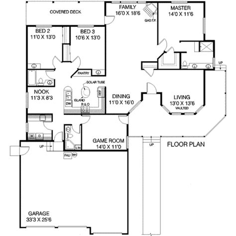 Ranch Style House Plan 3 Beds 3 Baths 2110 Sqft Plan 60 493