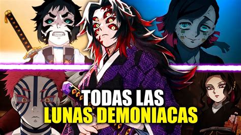 Todas Las Lunas Demoniacas De Kimetsu No Yaiba Demon Slayer Youtube