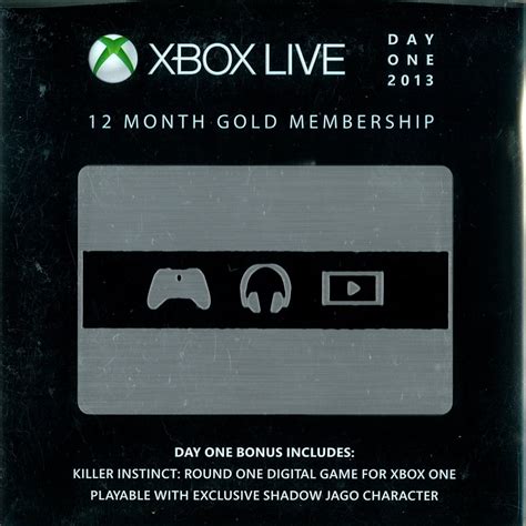 12 Month Xbox Live Gold Membership Limited Day One Edition With Bonus