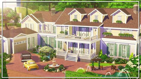 8 Sim Mansion The Sims 4 Speed Build No Cc Youtube