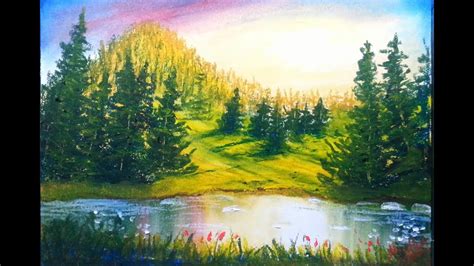 Nature Landscape Drawing Scenery Using Oil Pastel How To Use Oil
