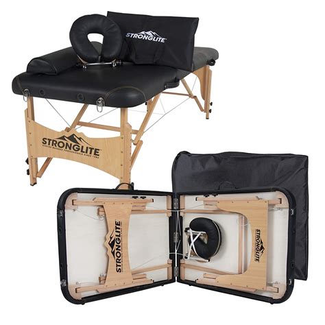 Stronglite Portable Massage Table Olympia Full Package W Adjustable Face Cradle Face Pillow