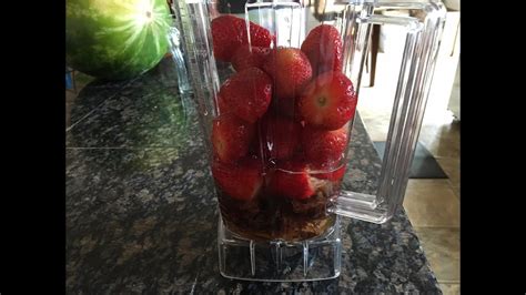 My New 180 Blender Easy Strawberry Smoothie Recipe Youtube