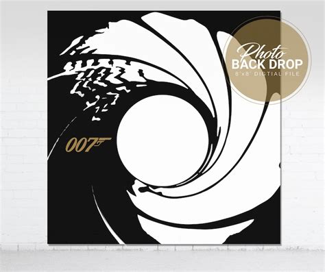 007 Party Theme Backdrop James Bond Birthday Background Etsy France