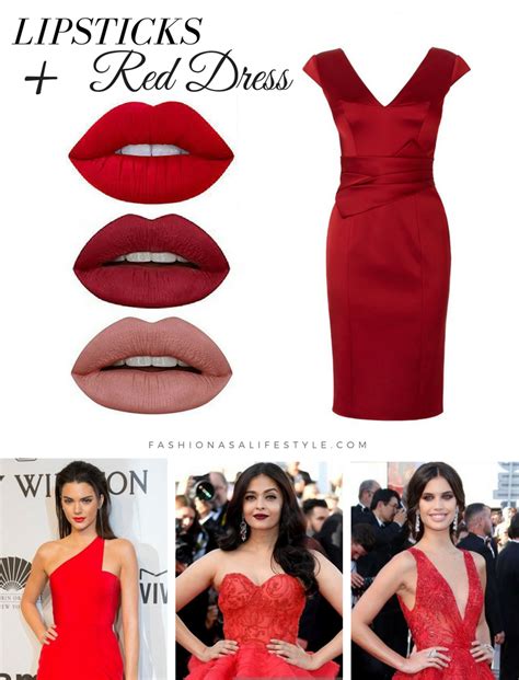 which lipstick to wear with red dress