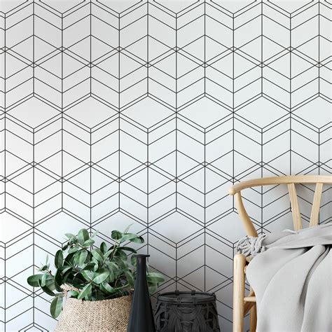 Wallpaper Scandinavian Lines Pattern