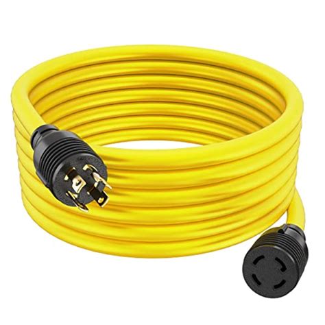 Houseables 30 Amp Generator Cord 4 Prong Extension Generator Cable 25