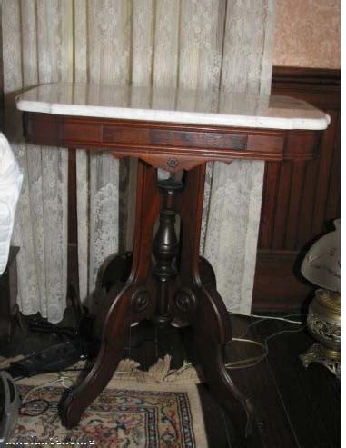 Hi there can anyone give any details on this coffee table? American Victorian Antique Rectangle Marble Top Table For ...