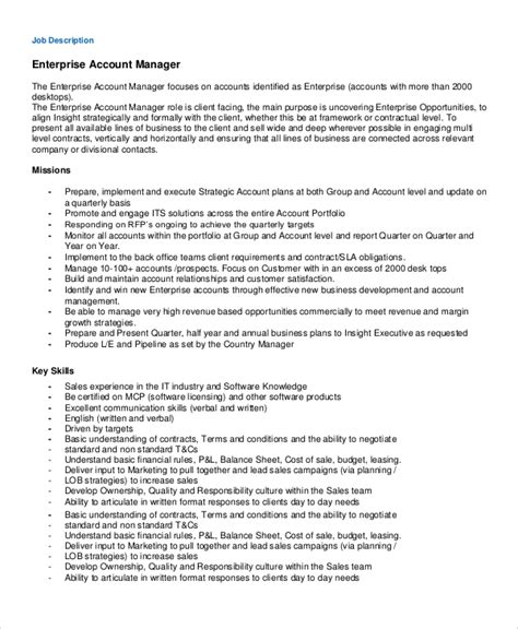 Senior manager, billing and revenue operations. FREE 7+ Sample Account Manager Job Description Templates ...