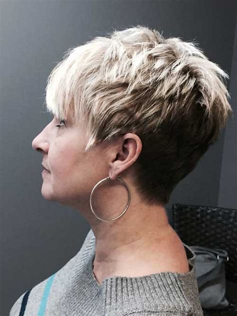 For this style, the hair is. Chic Short Haircuts for Women Over 50