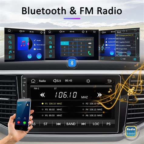 Carplay Double Din Car Stereo Camecho Inch Touchscreen Android Auto Car Stereo With Bluetooth