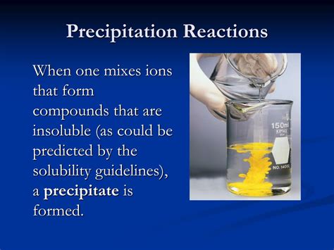 Precipitation Chemistry Chemical Reaction Solution Diagram
