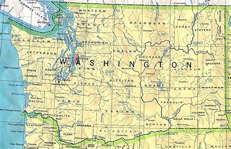 Printable Map Of Washington State