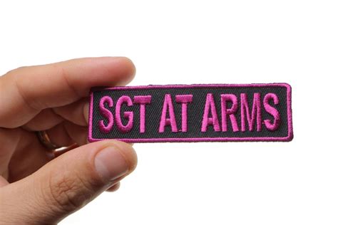 Sgt At Arms Patch 35 Inch Pink