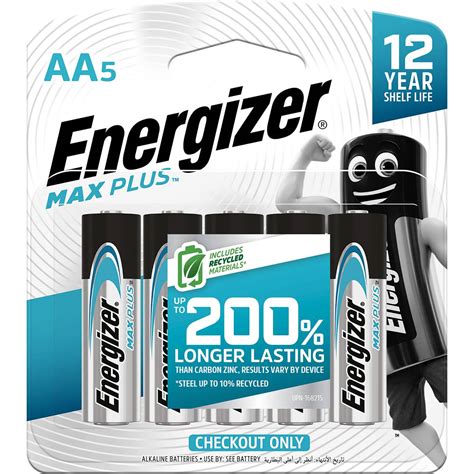 Energizer Max Plus Aa Batteries 5 Pack Woolworths
