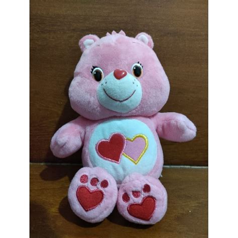Jual Boneka Care Bears Pink Two Hearts New Tag Shopee Indonesia