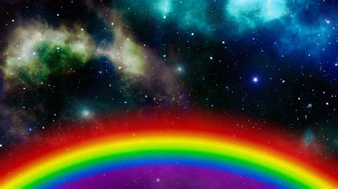 Download Rainbow Colorful Space Clouds Art Wallpaper