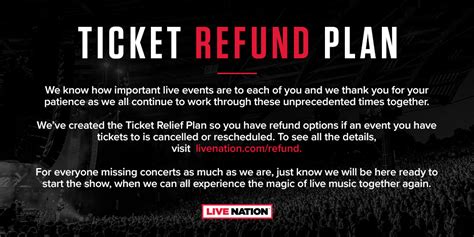 Ticket Refund Live Nation Entertainment
