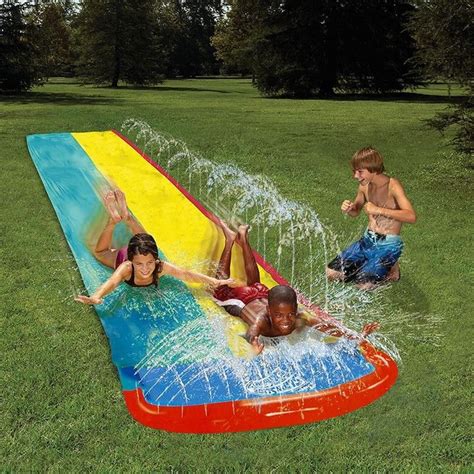 Giant Surf N Double Water Slide Inflatable Play Center Slide For