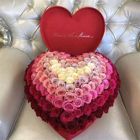 125 Heart Shape Box Valentine Flower Arrangements Valentines Flowers