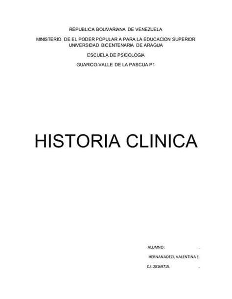 Historia Clinica Pdf