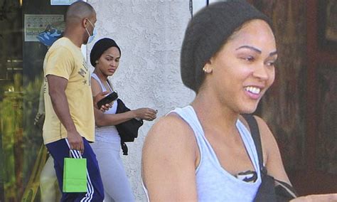 Meagan Good Looks Fit In Workout Gear As She Runs Errands With Husband