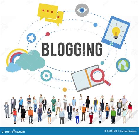 Blogging Blog Internet Media Networking Social Concept Stock