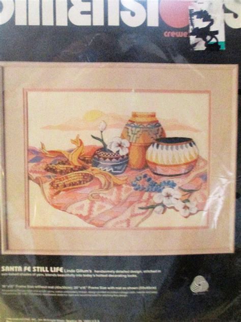 1988 Dimensions Crewel Embroidery Kit Santa Fe Still Life Linda Gillum