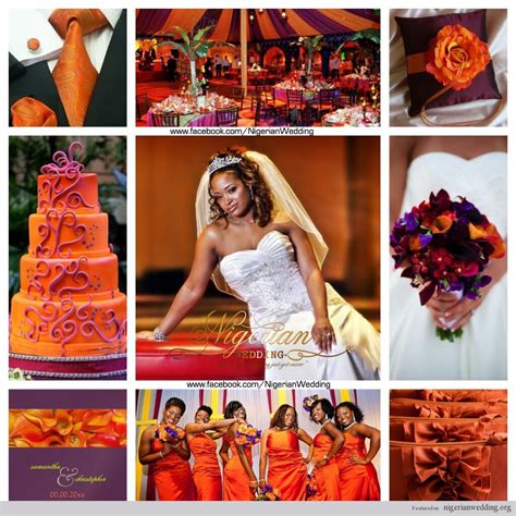 nigerian wedding plum and burnt orange wedding color scheme | Burnt