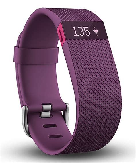 This Small Plum Fitbit Charge HR Wristband By Fitbit Is Perfect