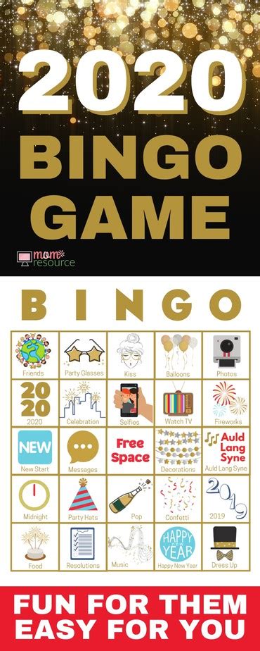 For example, if you were to print cards from the first grade sight words bingo wizard (one of 1025 included wizards), they'd come out like this picture. New Years Bingo 2020 - Printable Modern Bingo Cards