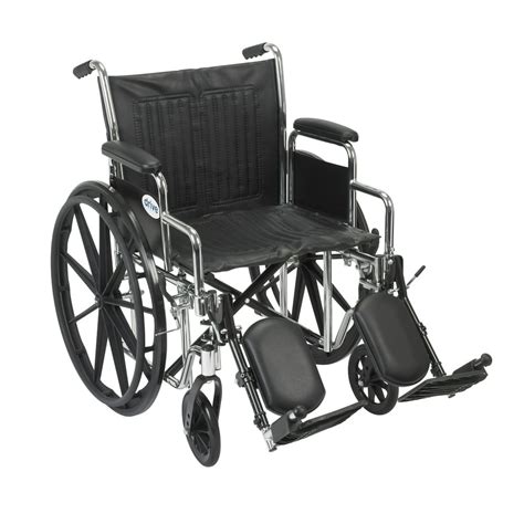 Drive Medical Chrome Sport Wheelchair Detachable Desk Arms Elevating