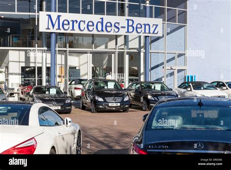 Mercedes Benz Dealership Car Showroom And Forecourt Nottingham