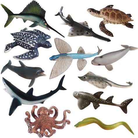 Educational Toys 5pcs Plastic Sea Marine Animal Figures Ocean Creatures