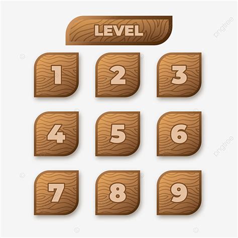 Game Ui Button Vector Hd Images Select Game Level Ui Button Design