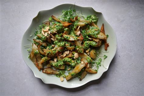 Roasted Jerusalem Artichoke And Rocket Pesto Bettinas Kitchen