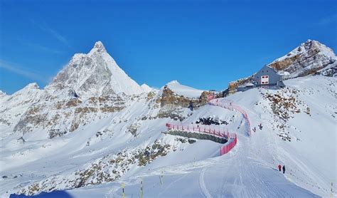 The Italian Side Of The Matterhorn Breuil Cervinia Ski Resort Italy