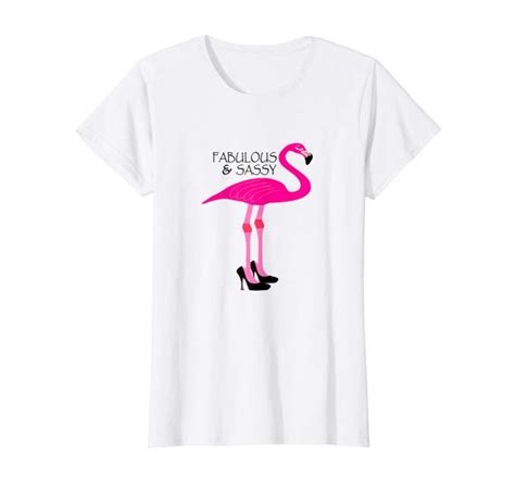 Womens Pink Flamingo Shirt Fabulous And Sassy With Black