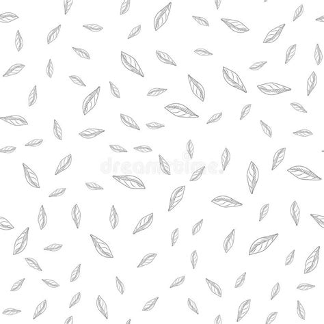 Simple Leaves Seamless Pattern Leaf Background Stock Vector