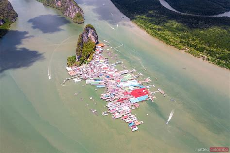 Aerial Of Ko Panyi Village Built On Stilts Phang Nga Bay Thailand Royalty Free Image